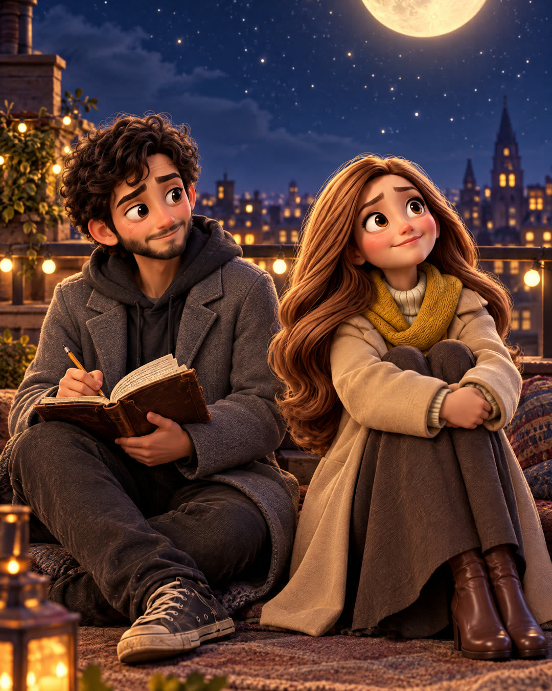 Episode 1, You Are My Light: the poet and the florist on a rooftop under the moon