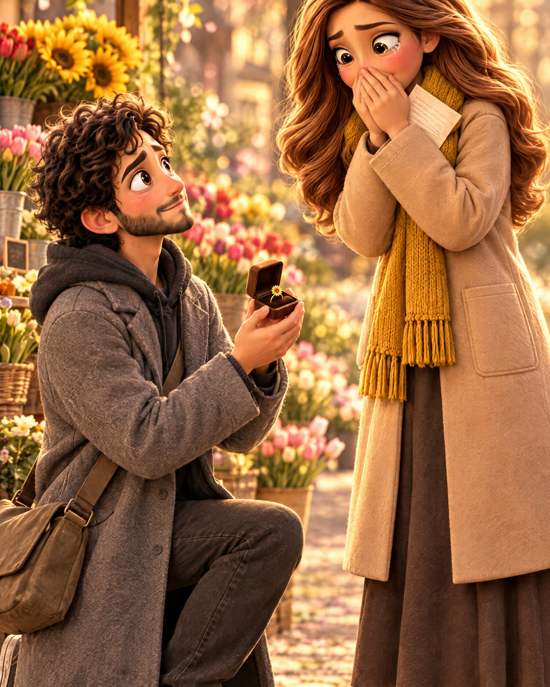 Episode 2, Would It Be Okay: the proposal at the flower stall